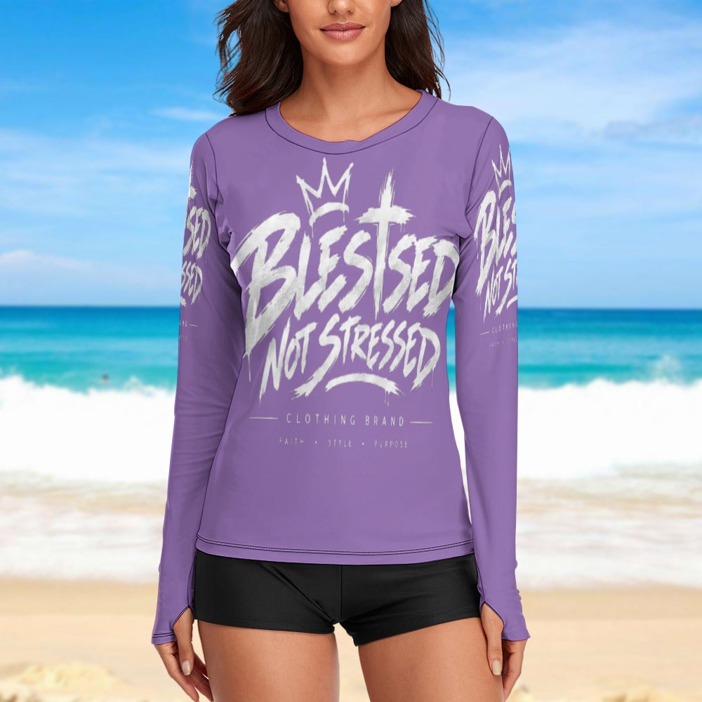 Blessed Not Stressed Women's Lightweight Long Sleeve T-Shirt