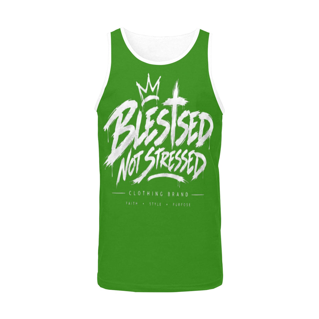 Blessed Not Stressed Men's Relaxed-Fit Printed Tank Top