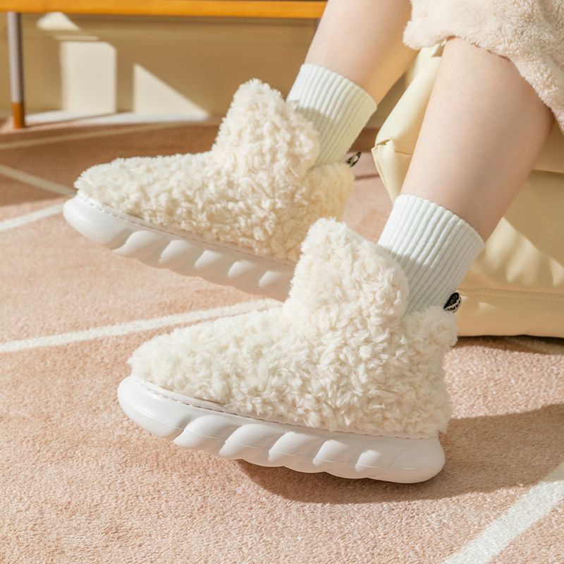 Heeled Waterproof Indoor And Outdoor Cute Cotton Slippers
