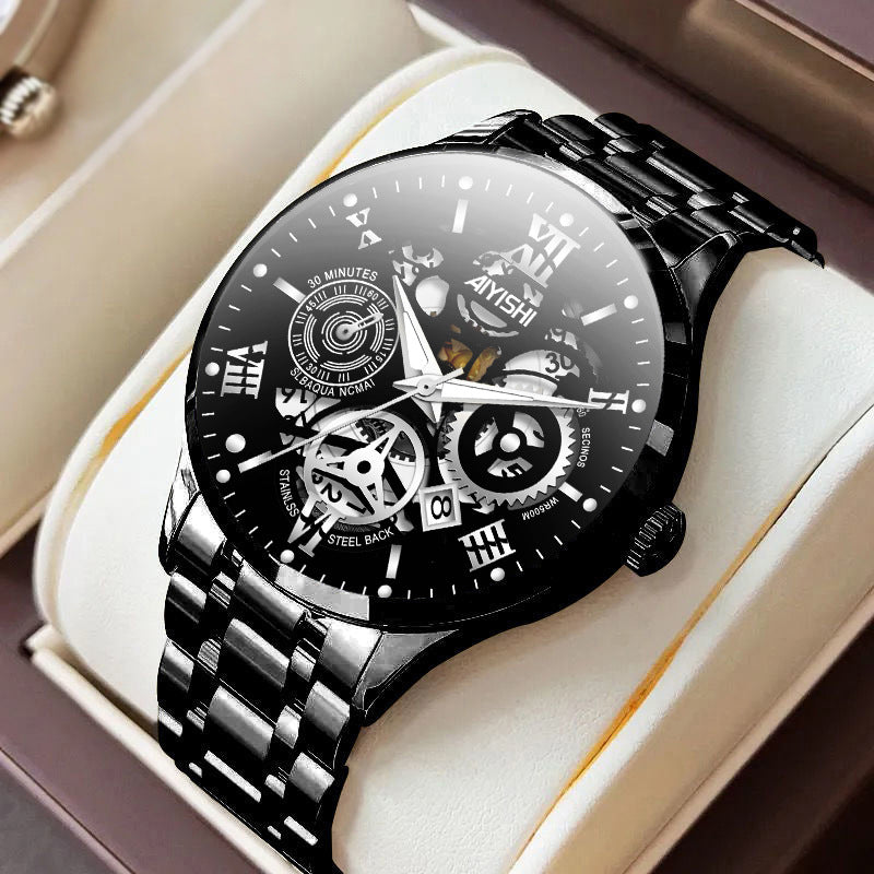 Men's Stainless Steel Waterproof luxurious watch