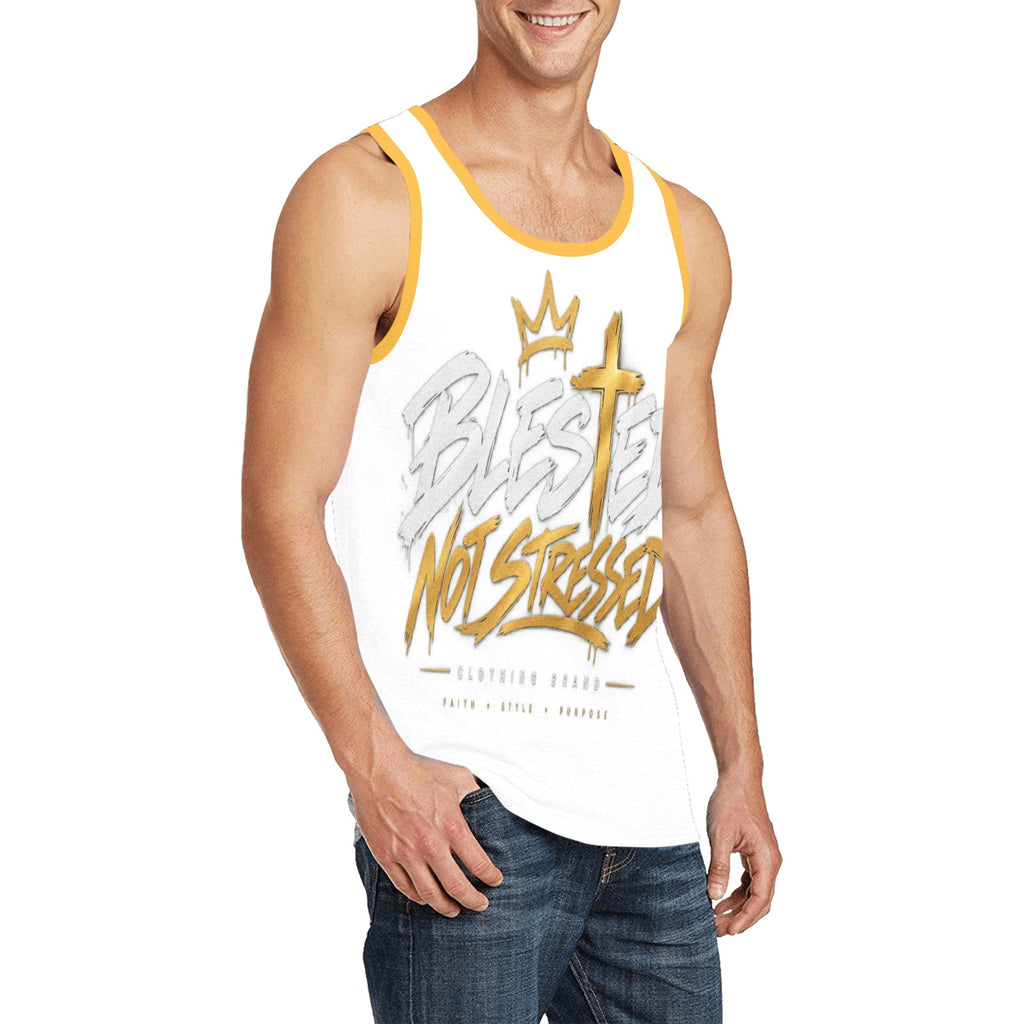 Blessed Not Stressed Men's All-Over Print Tank Top