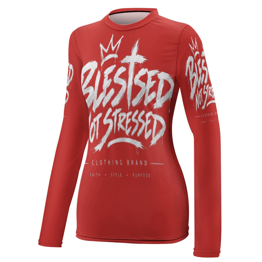 Blessed Not Stressed Women's Lightweight Long Sleeve T-Shirt