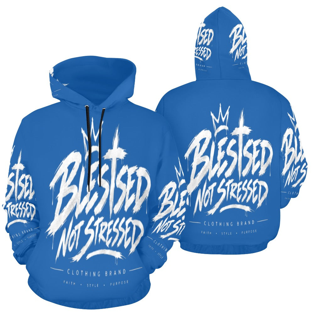 Blessed Not Stressed Women's Graphic Drawstring Hoodie