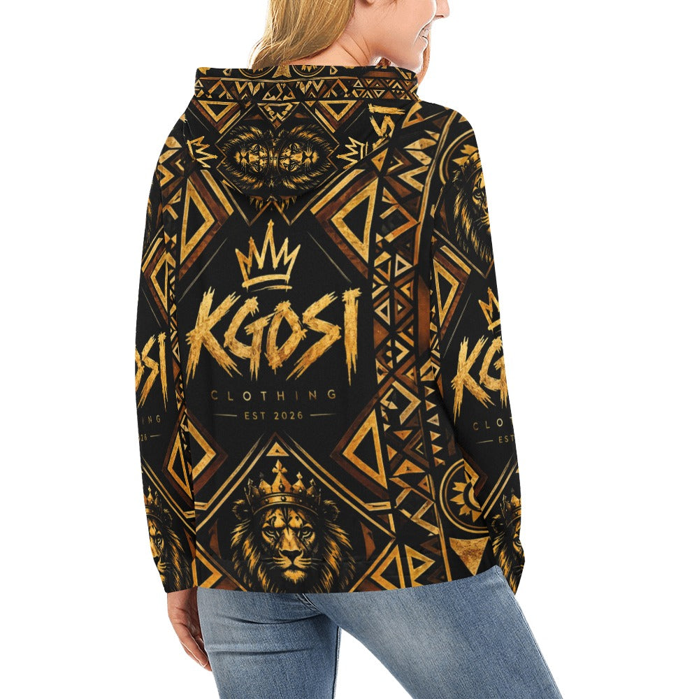 KGOSI Women's All Over Print Hoodie (Model H13)