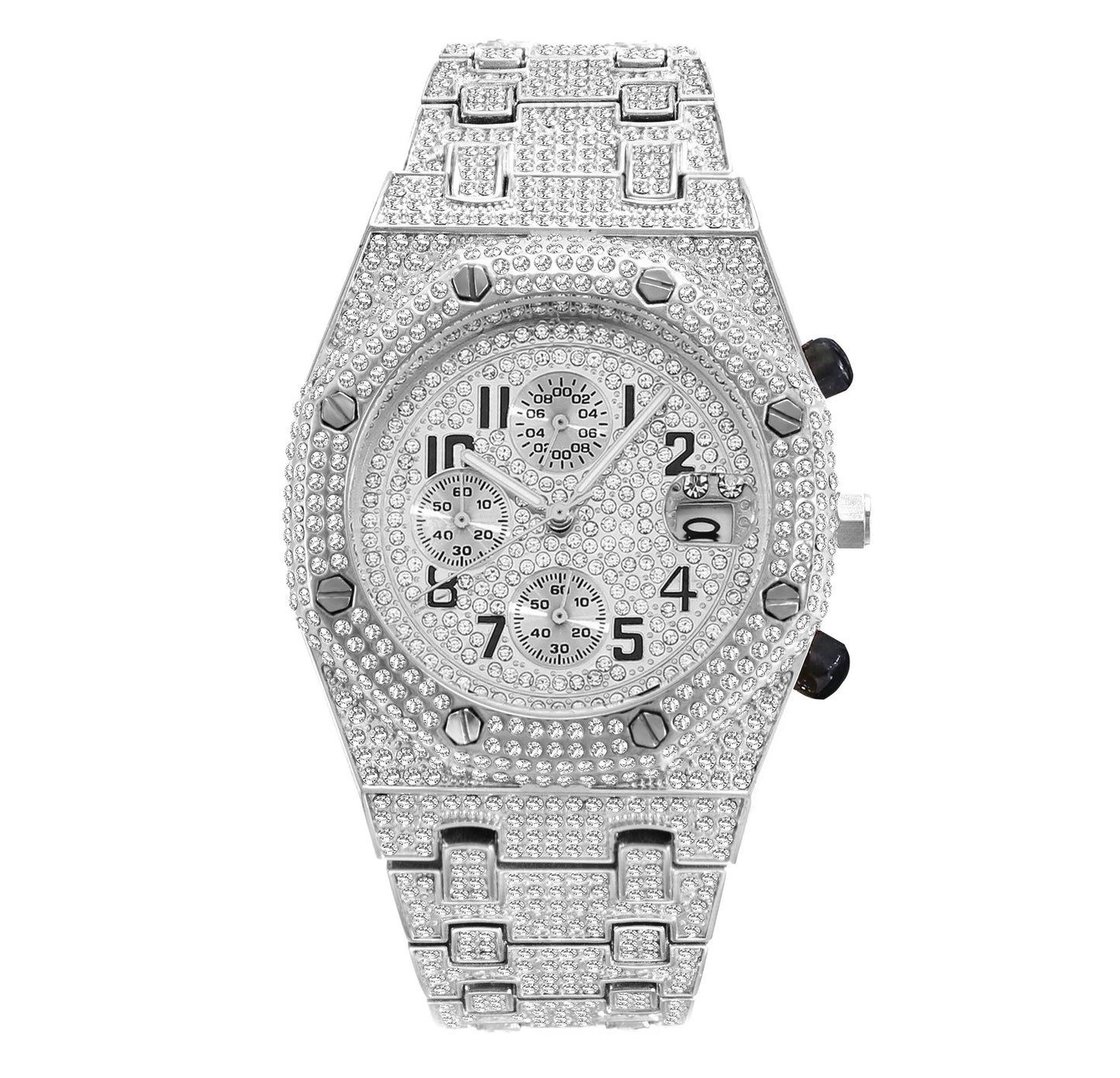 Simulated Diamond Royal Dynasty Swiss Watch for men