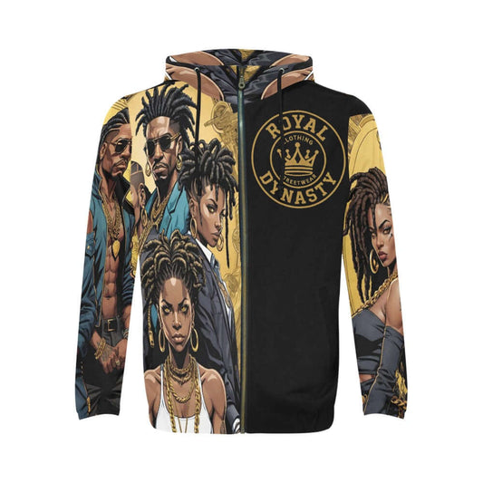 ROYAL DYNASTY 1 Men's All Over Print Full Zip Hoodie (Model H14)