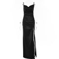 Backless slit dress