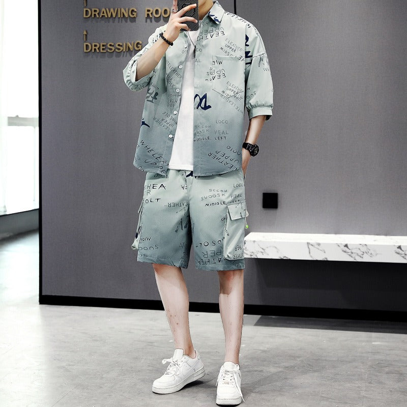 Men's Casual Summer Suit Outfit Set
