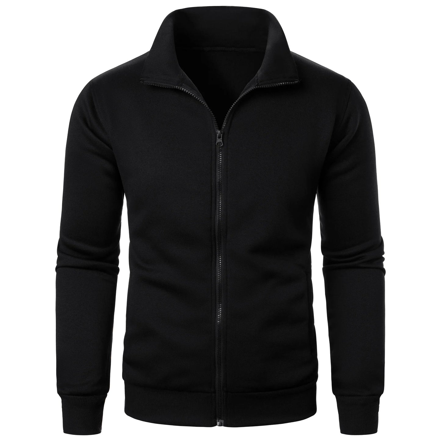 Cardigan Zipper Fleece-lined Thickened Casual Sweatshirt