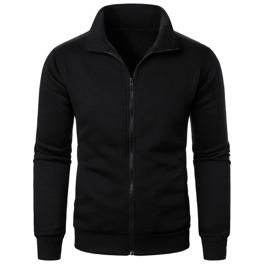 Cardigan Zipper Fleece-lined Thickened Casual Sweatshirt