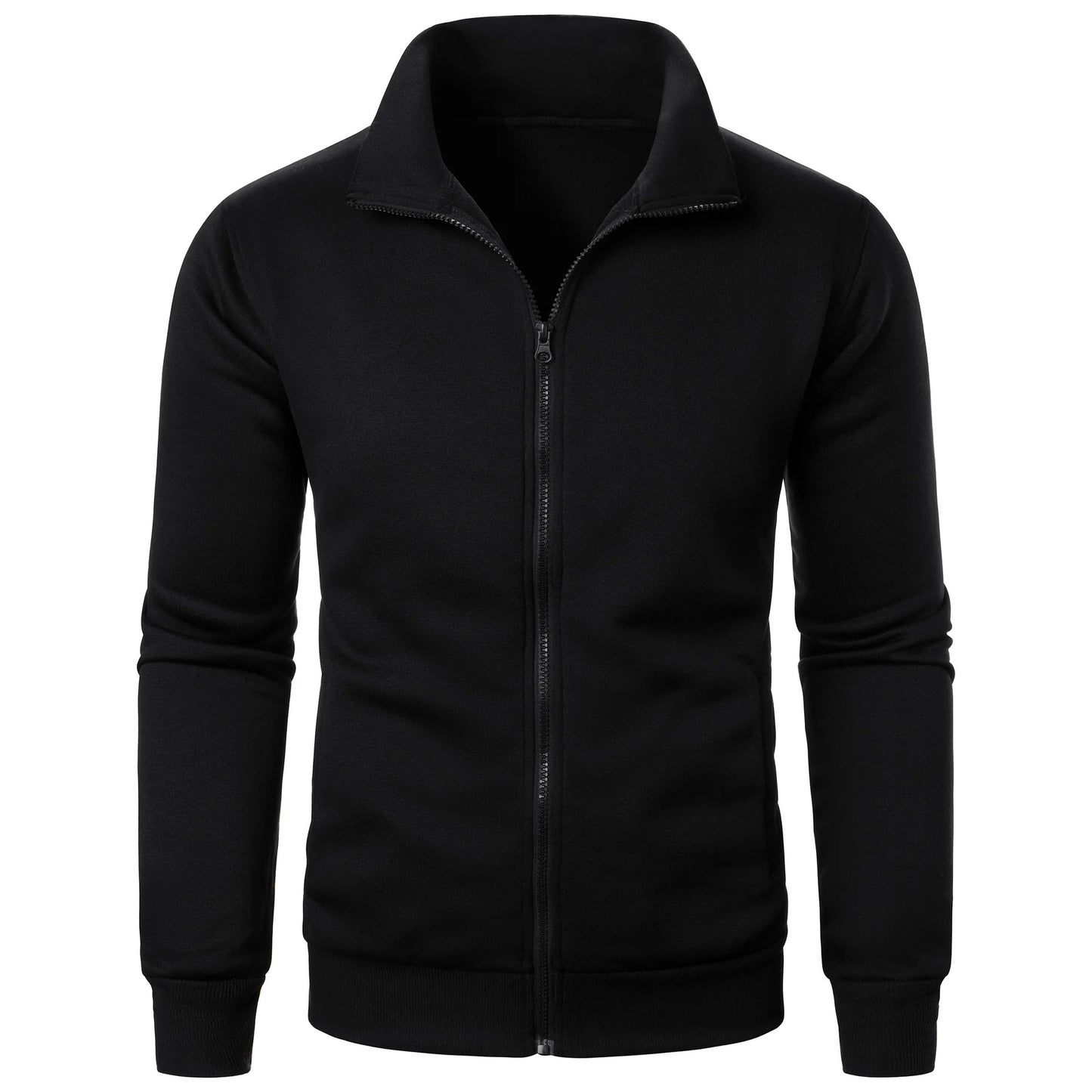 Cardigan Zipper Fleece-lined Thickened Casual Sweatshirt