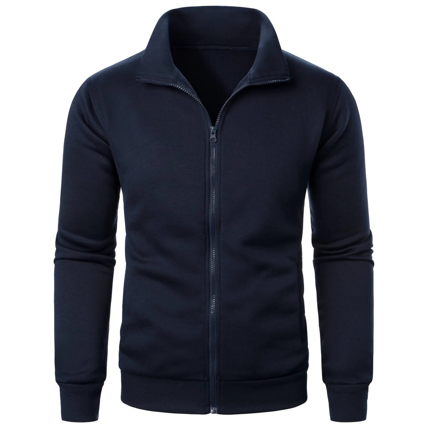 Cardigan Zipper Fleece-lined Thickened Casual Sweatshirt