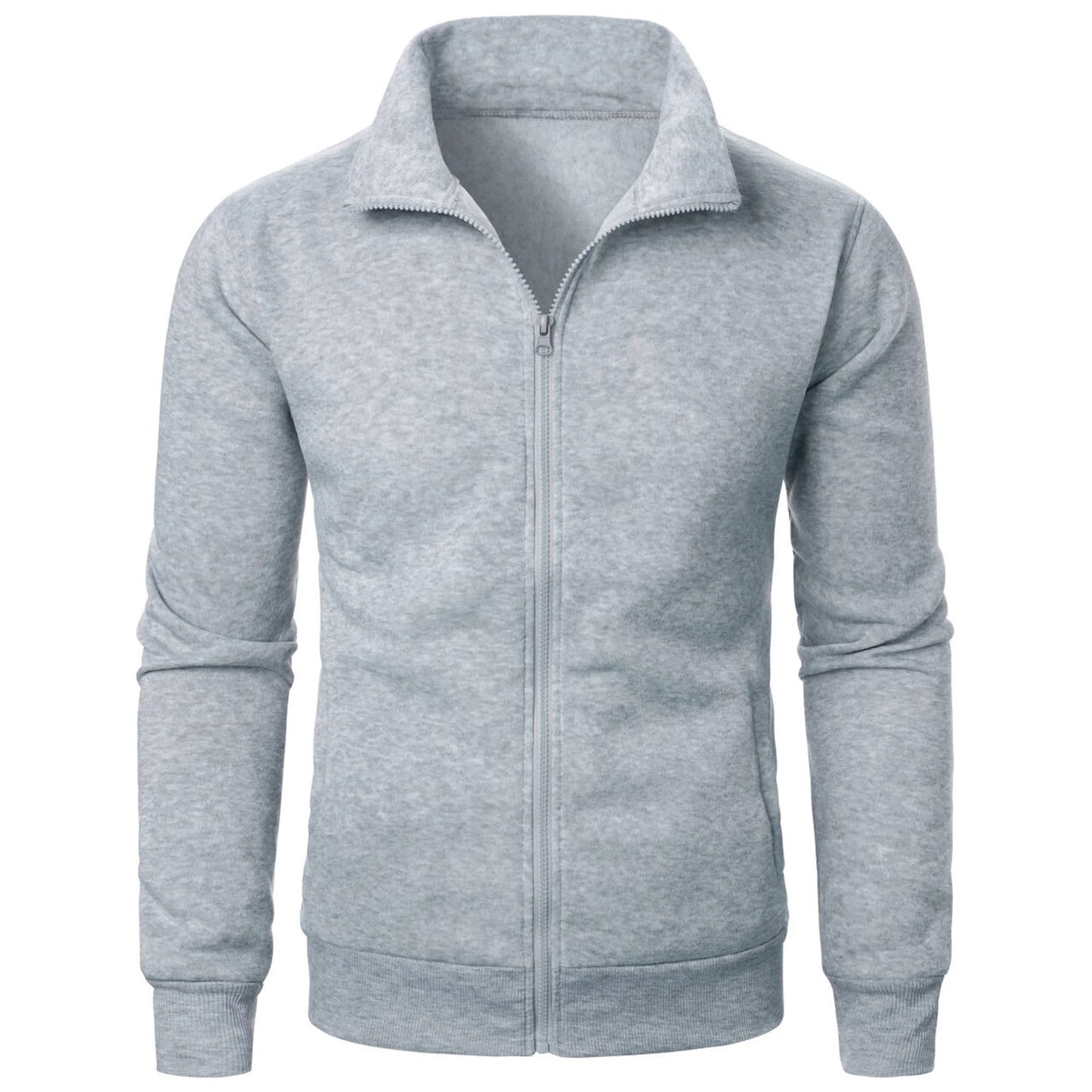 Cardigan Zipper Fleece-lined Thickened Casual Sweatshirt