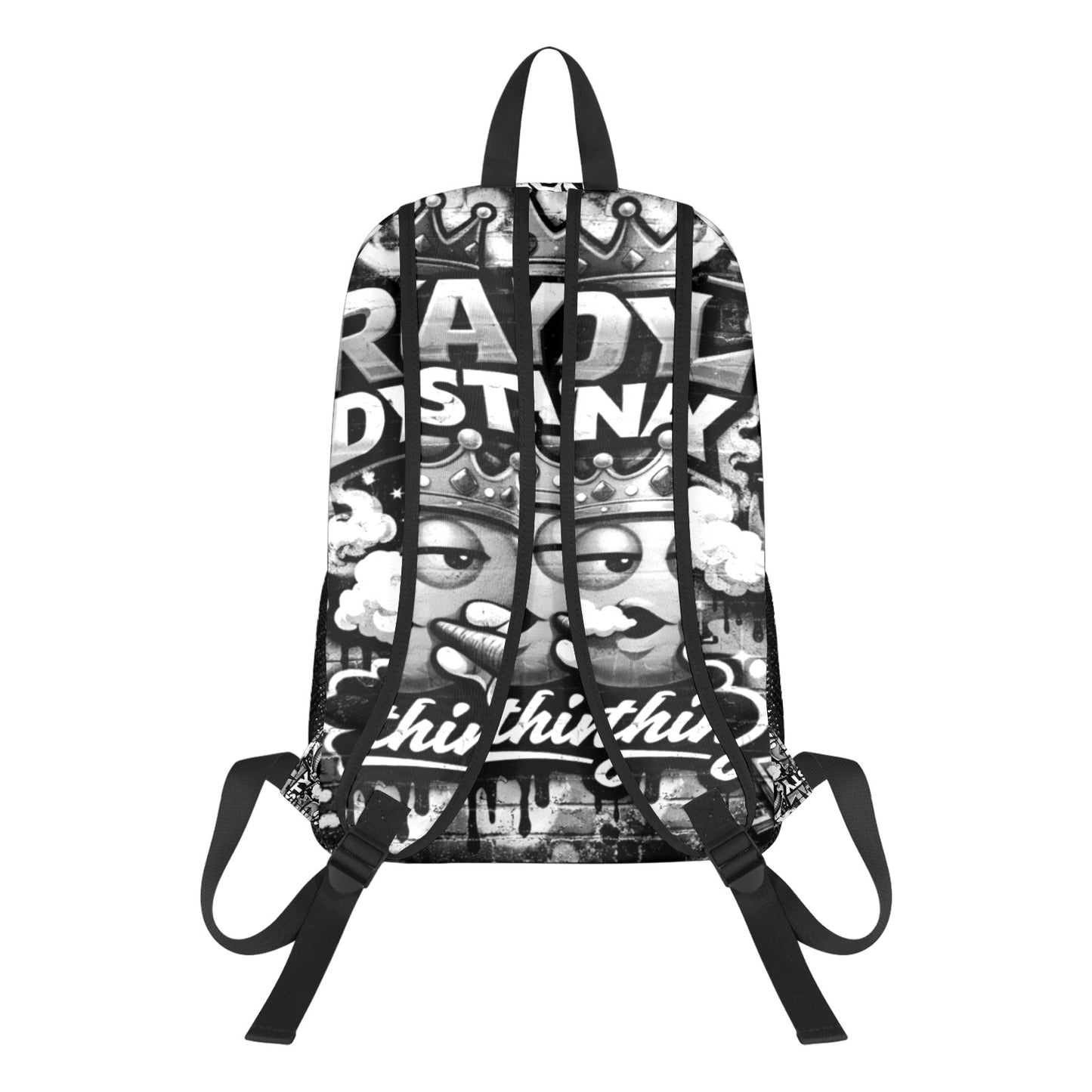 RDC BLACK AND WHITE LIT EMOJI All Over Print Leisure Sports Backpack