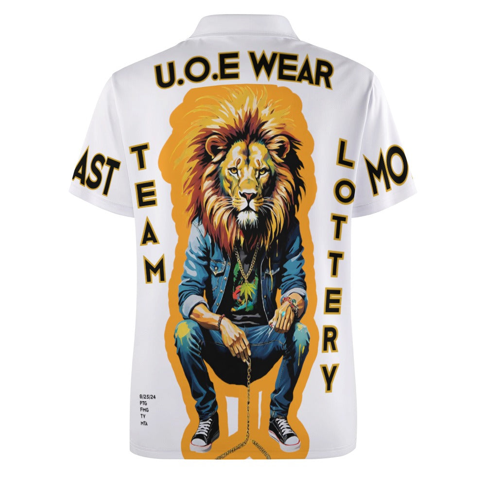 TEAM LOTTERY U.O.E WEAR European Sode POLO Straight Shirt