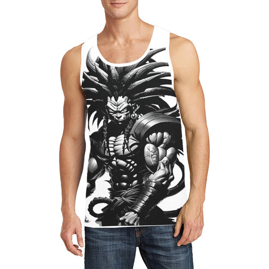 ROYAL DYNASTY FIRE WHITE ANIME Men's All Over Print Tank Top (Model T57)