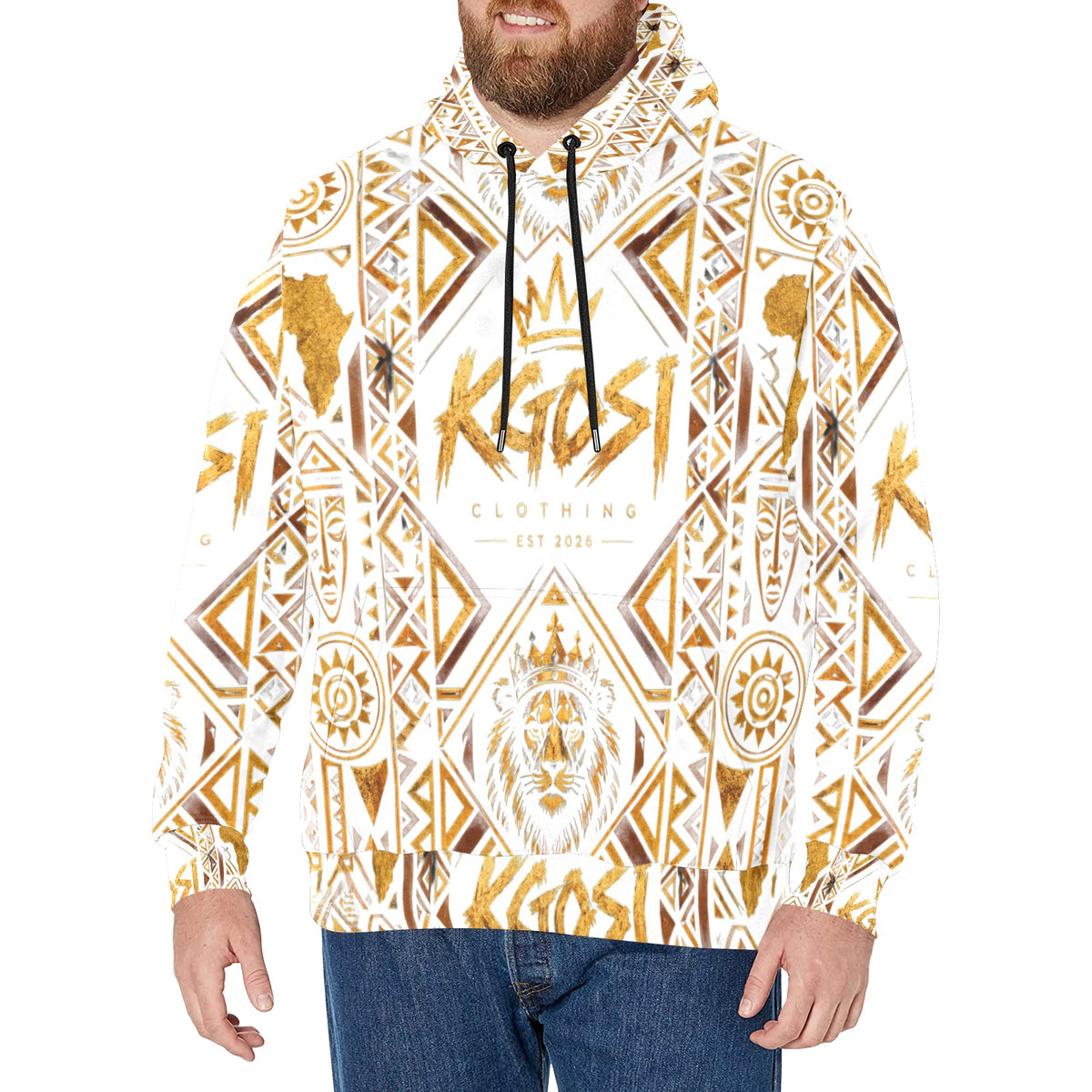 KGOSI Men's Long Sleeve Fleece Hoodie (H55)