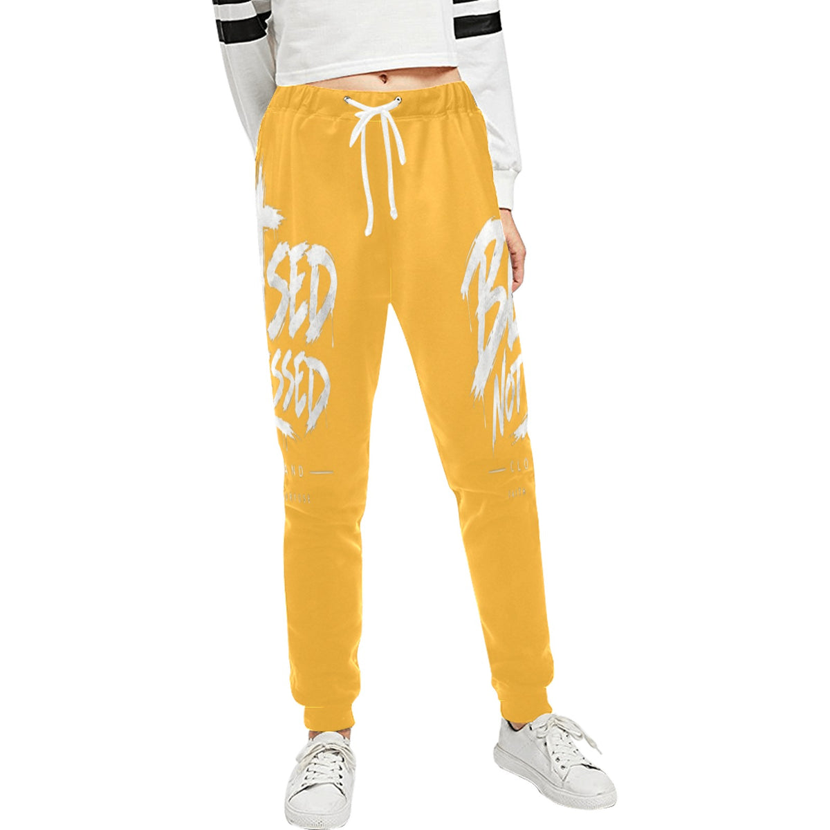 Blessed Not Stressed Relaxed-Fit Drawstring Sweatpants