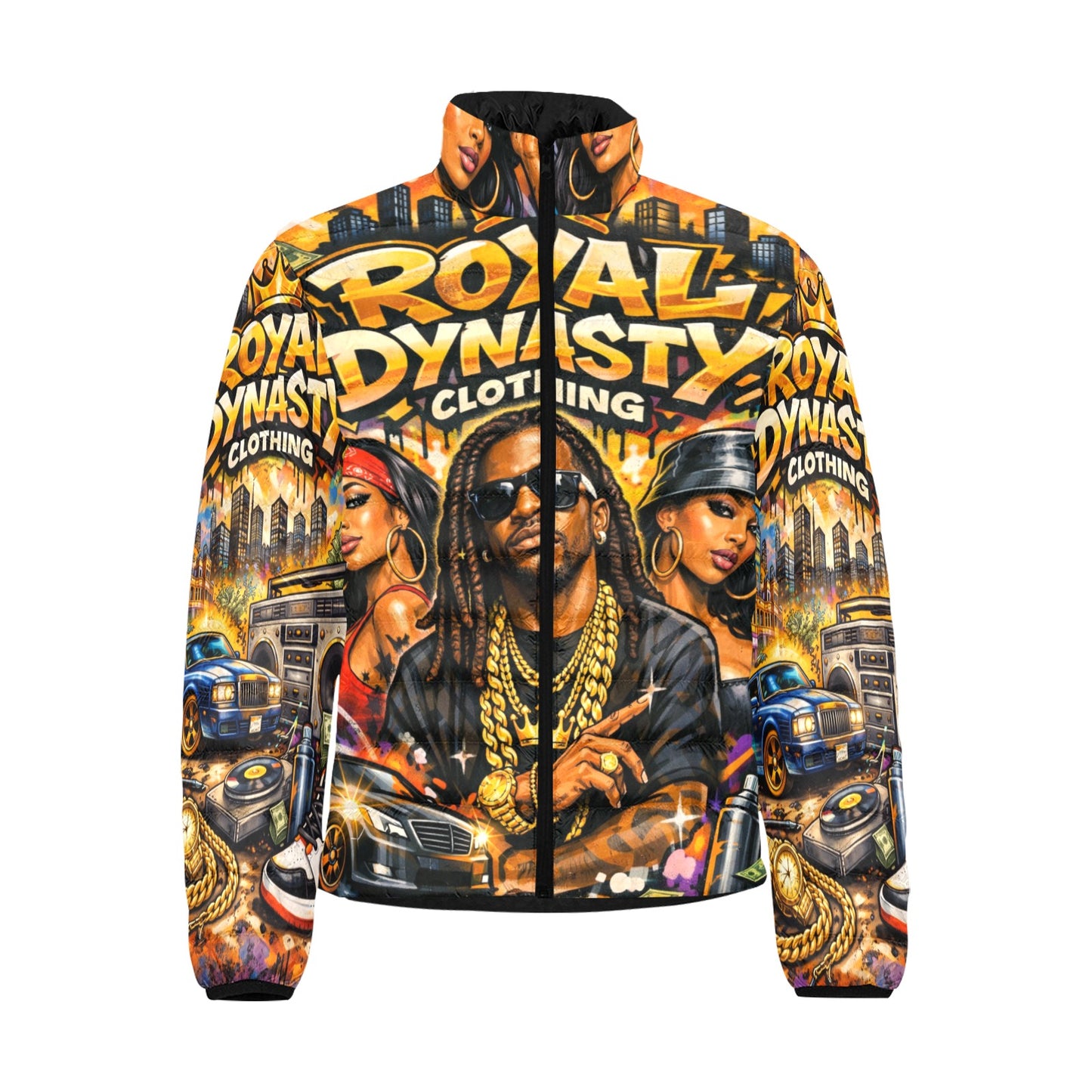 ROYAL DYNASTY BIG MONEY Men's Lightweight Bomber Jacket(ModelH41)