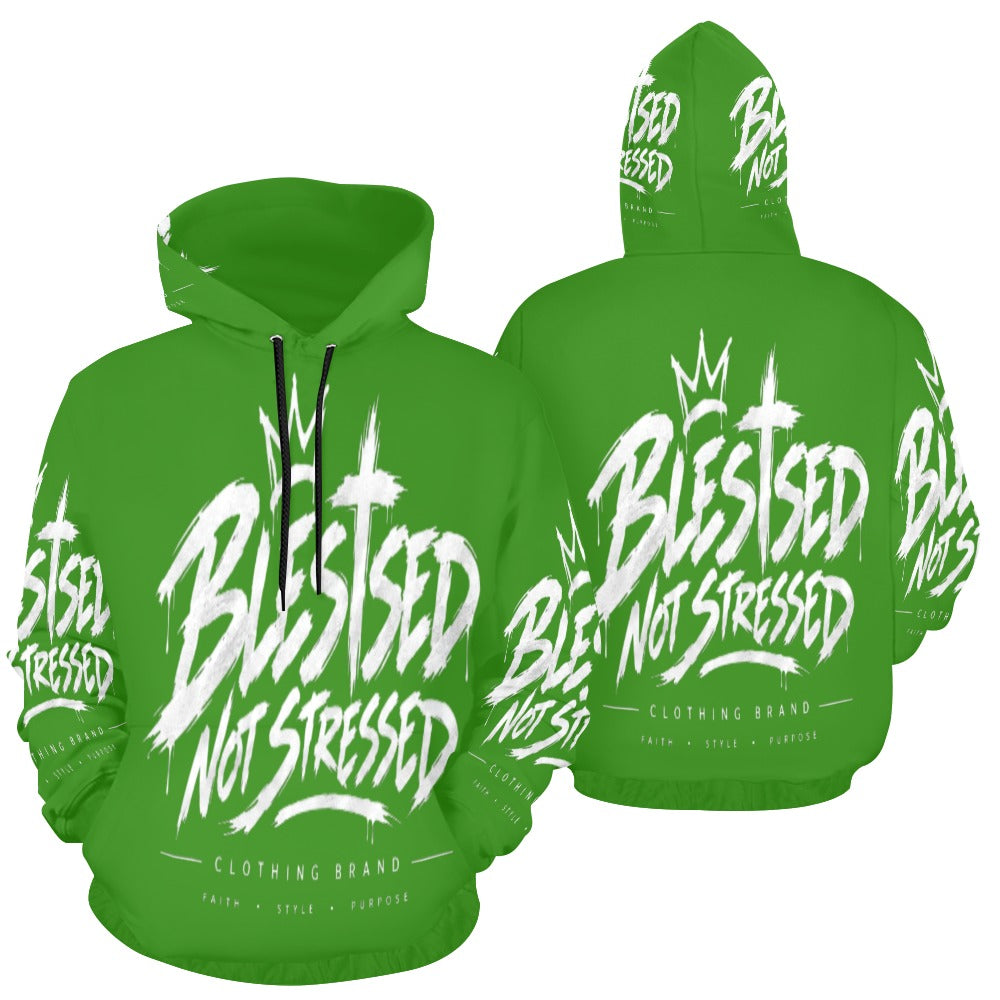 Blessed Not Stressed Women's Graphic Drawstring Hoodie