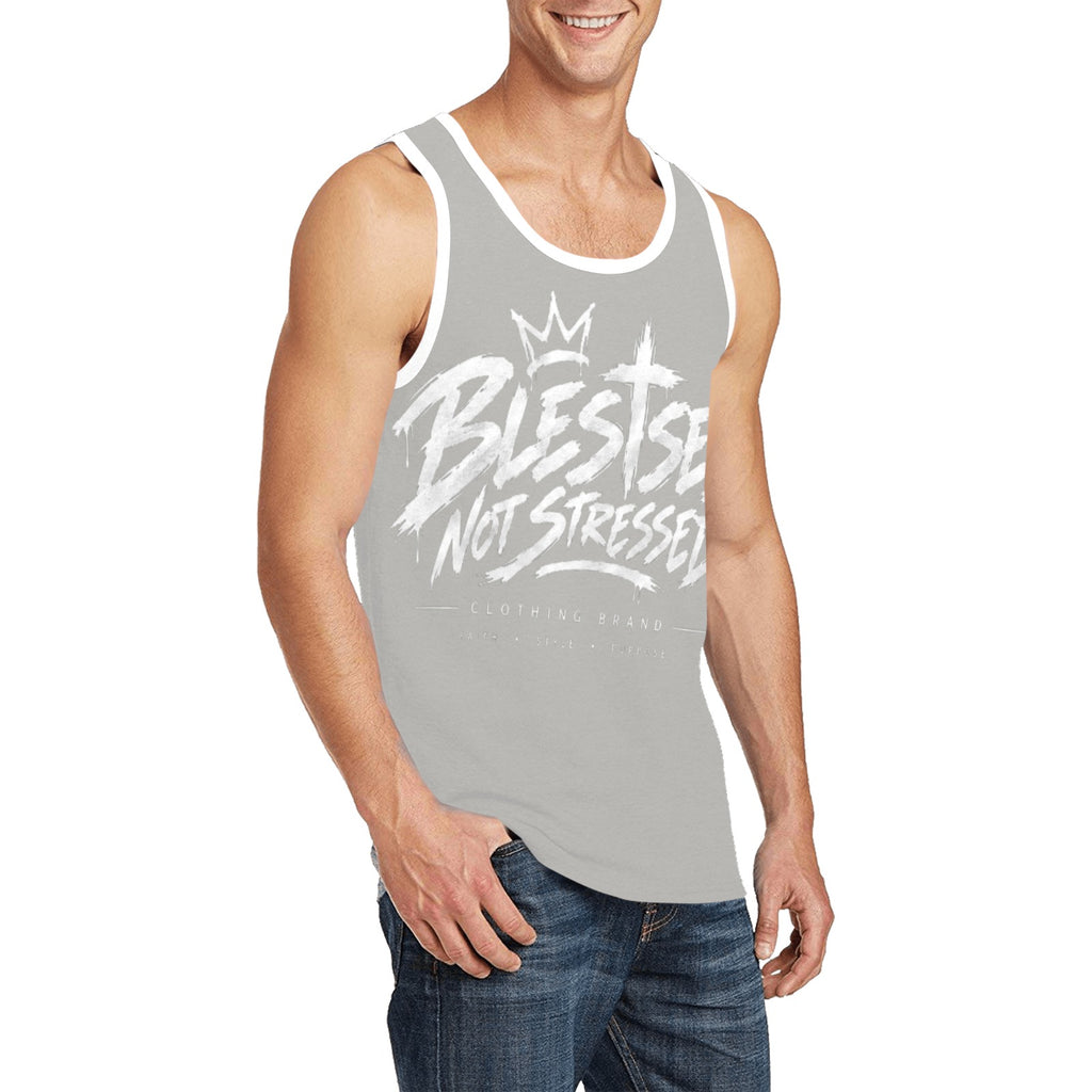 Blessed Not Stressed Men's Relaxed-Fit Printed Tank Top