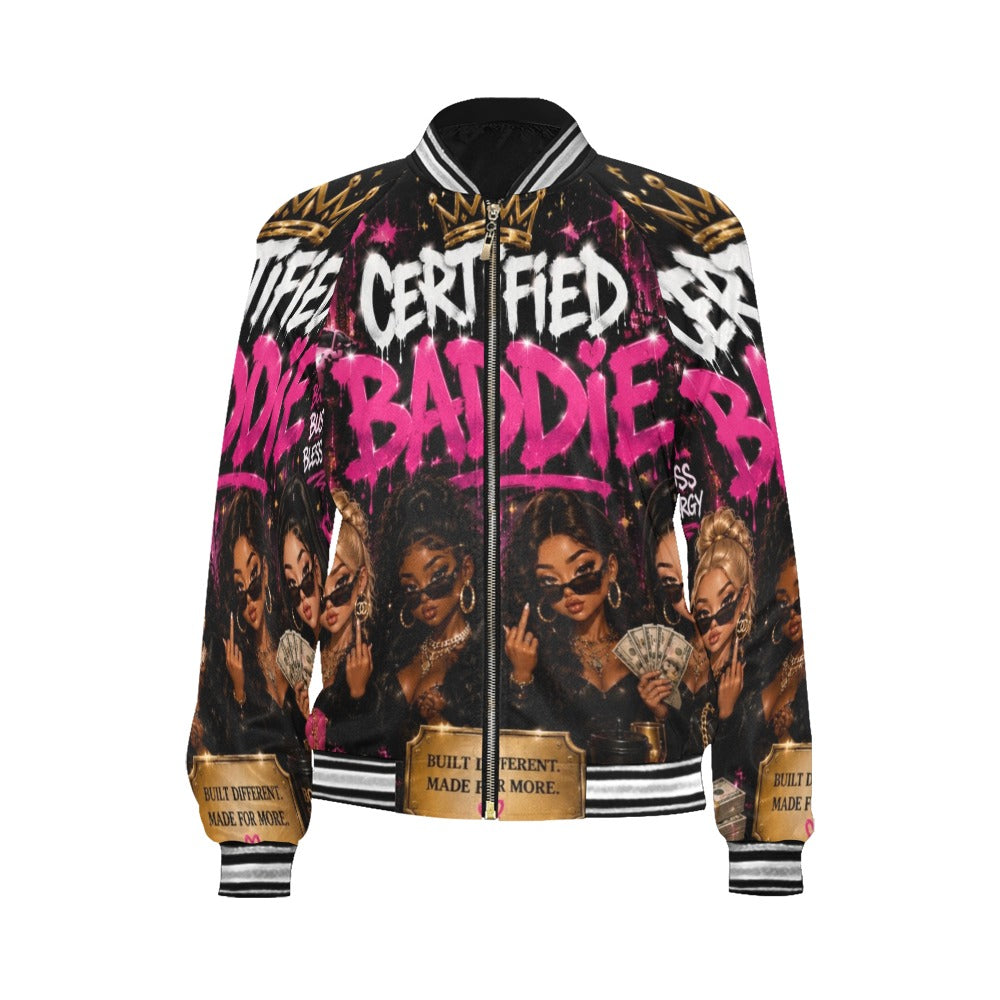 CERTIFIED BADDIE V1 Women's Horizontal Stripes Jacket – Bold Streetwear