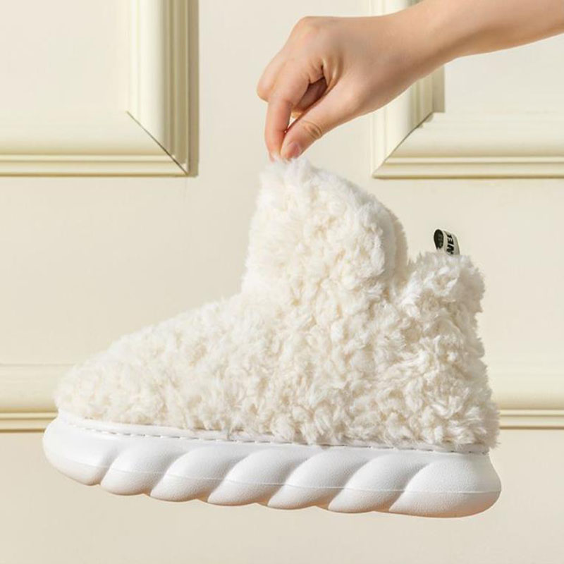 Heeled Waterproof Indoor And Outdoor Cute Cotton Slippers