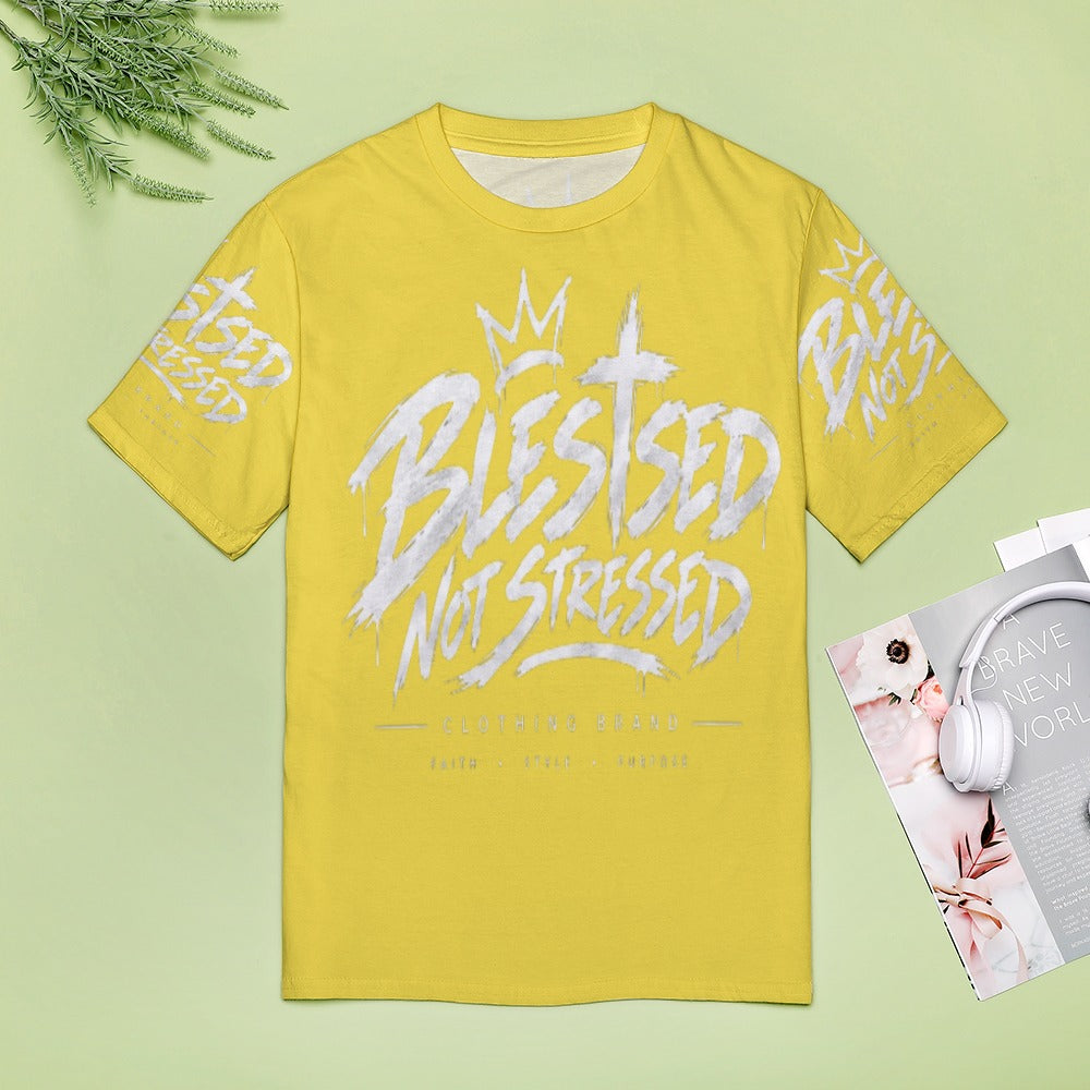 Blessed Not Stressed Women's All-Over Print T-Shirt