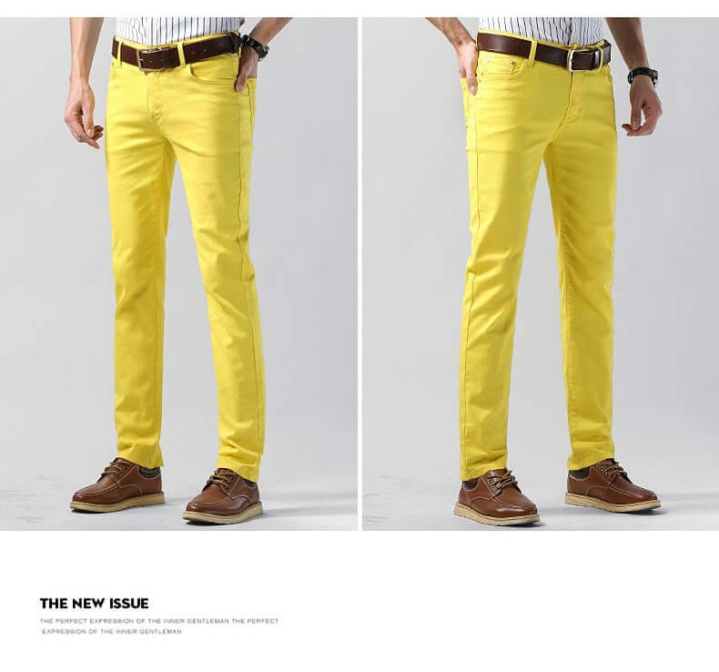 Slim Fit Straight Men's Personality Colored All-matching Stretch Casual Pants