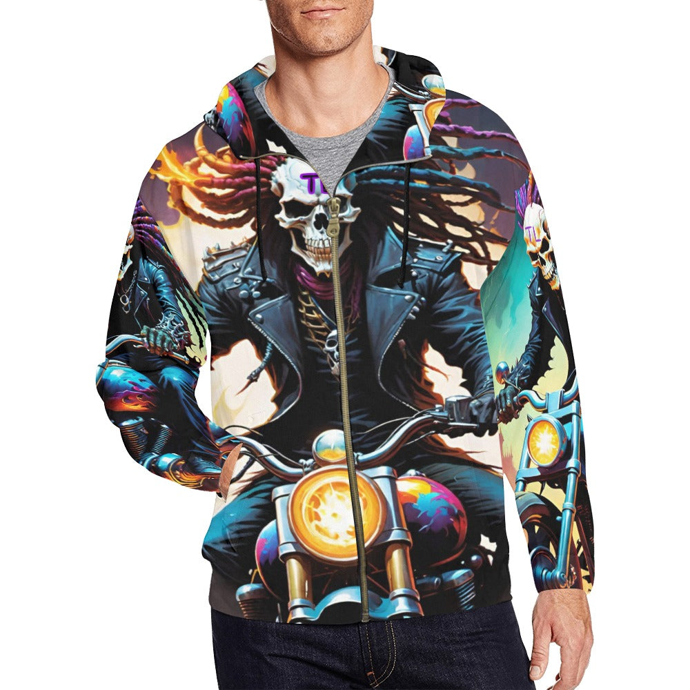 TEAM LOTTERY Men's All Over Print Full Zip Hoodie (Model H14)