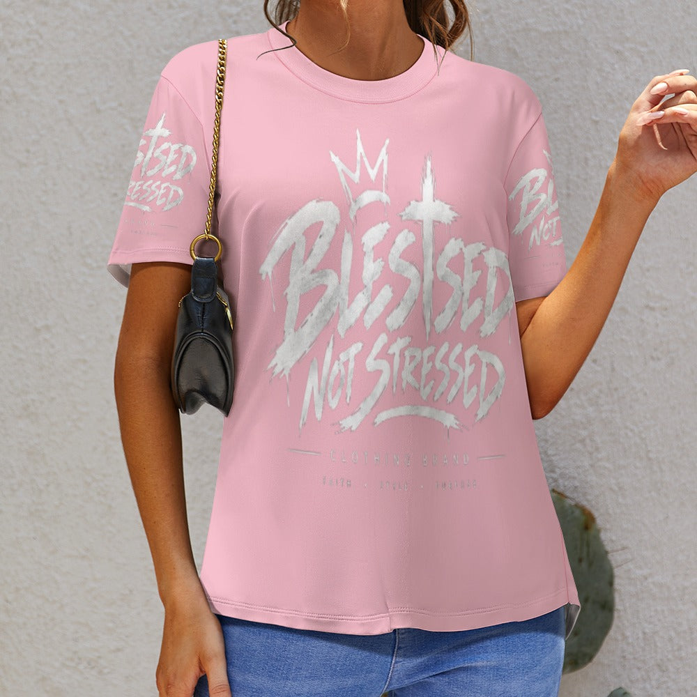 Blessed Not Stressed Women's All-Over Print T-Shirt