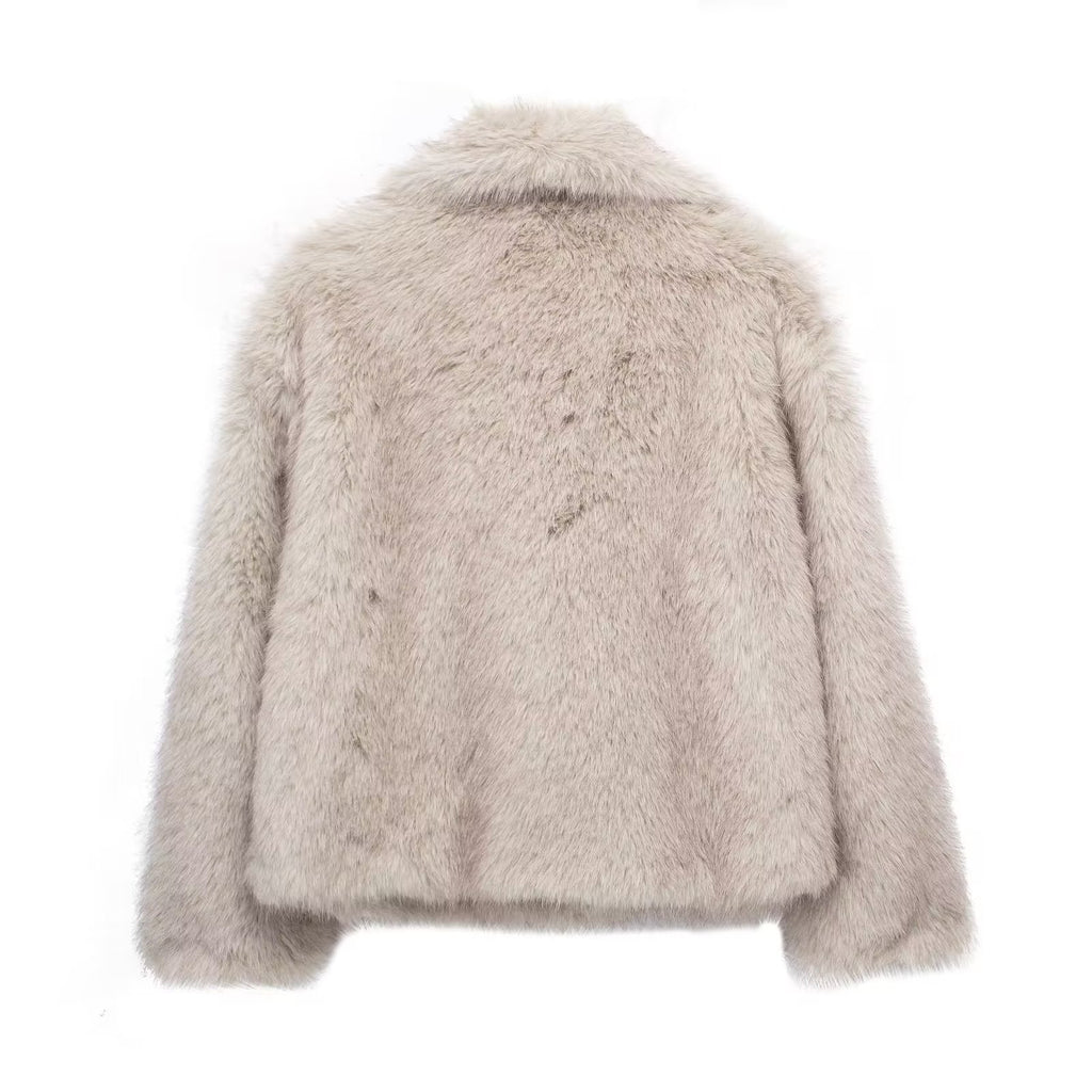Women's Winter Plush Lapel Coat