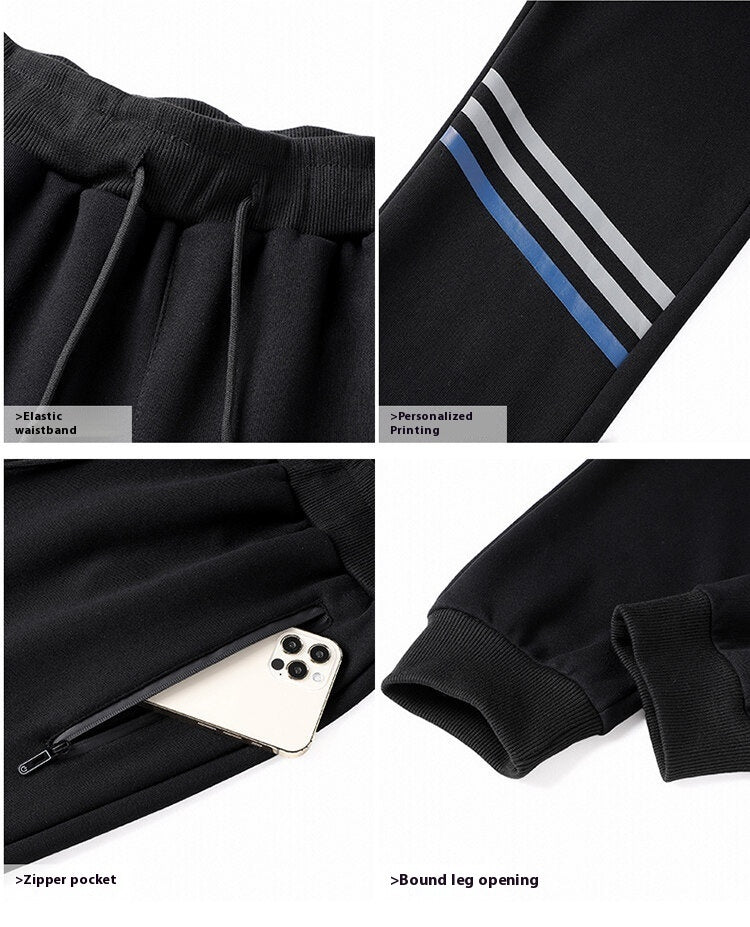 Men's Casual Cotton Hooded Two-piece Set