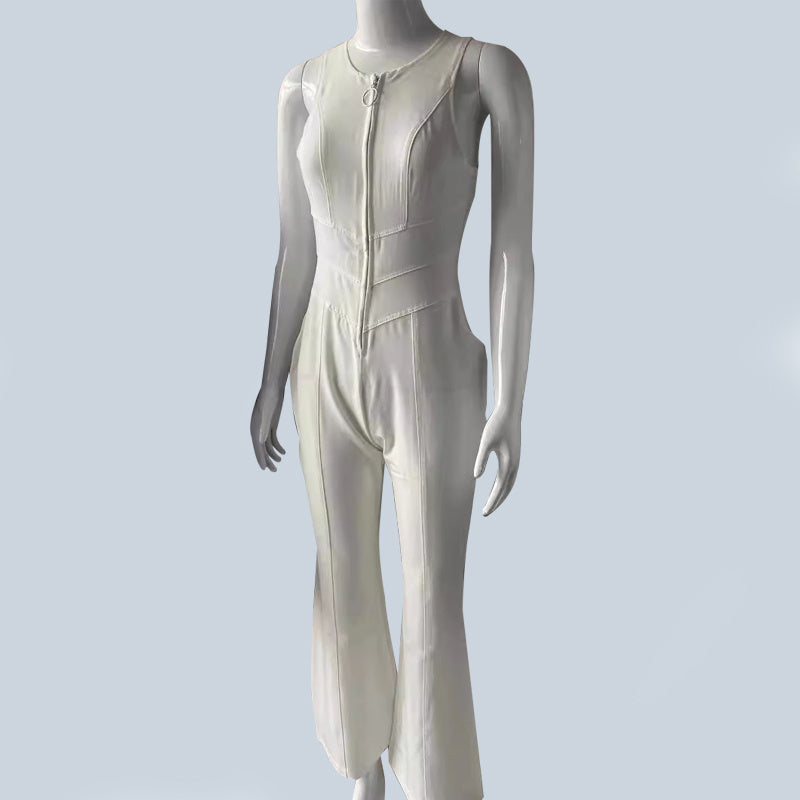 Summer Slim Heart-shape Backless Denim Jumpsuit for Women