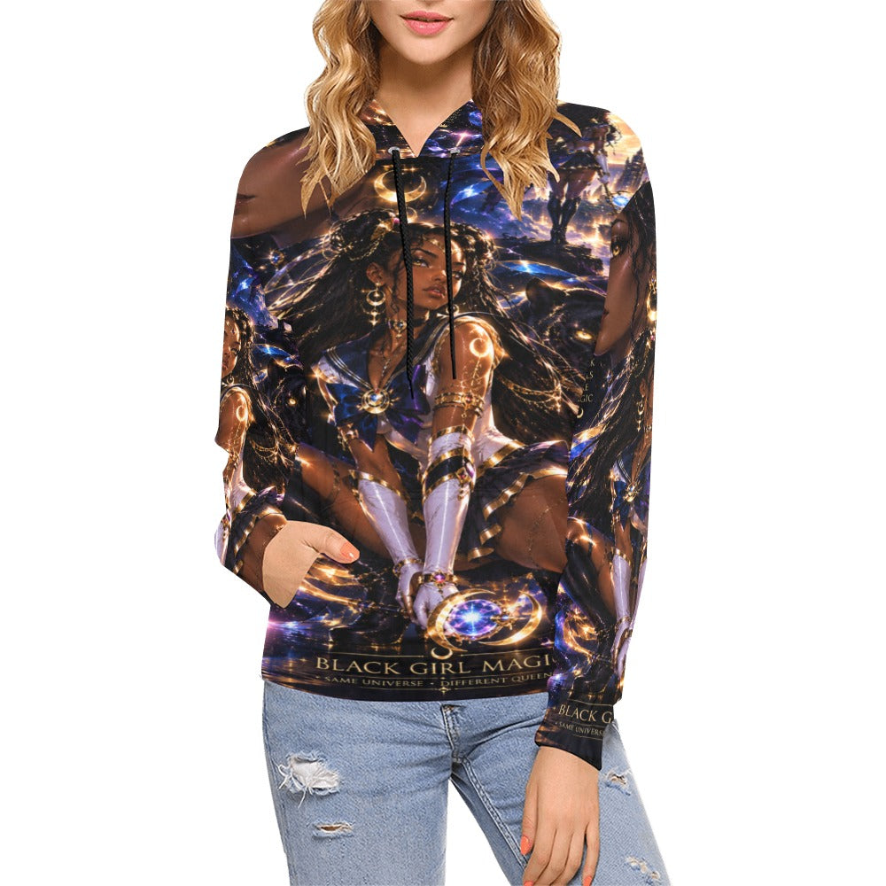 LIMITED EDITION MOONBLADE Women's All Over Print Hoodie (Model H13)