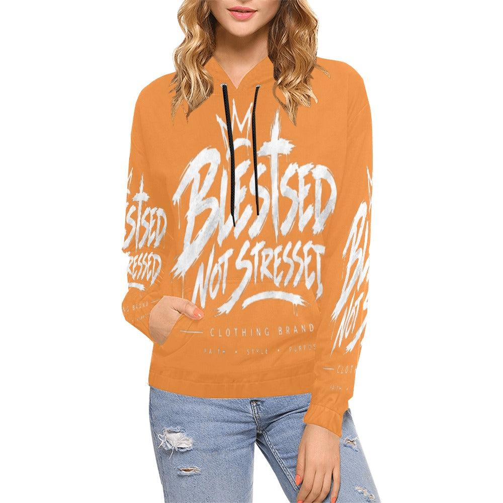 Blessed Not Stressed Women's Graphic Drawstring Hoodie