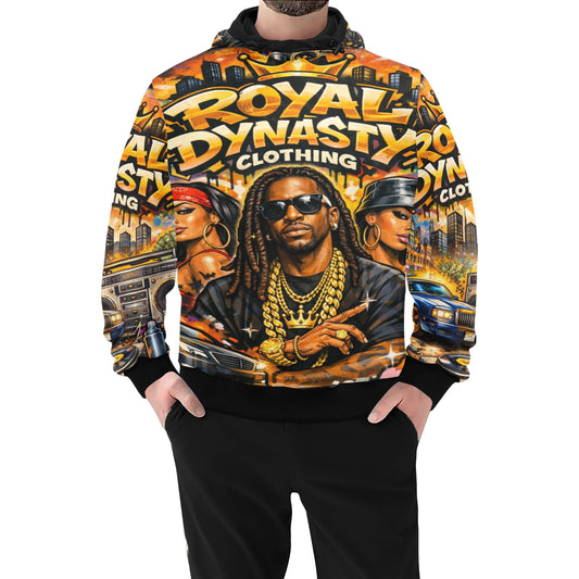 ROYAL DYNASTY BIG MONEY High Neck Pullover Hoodie for Men  H24
