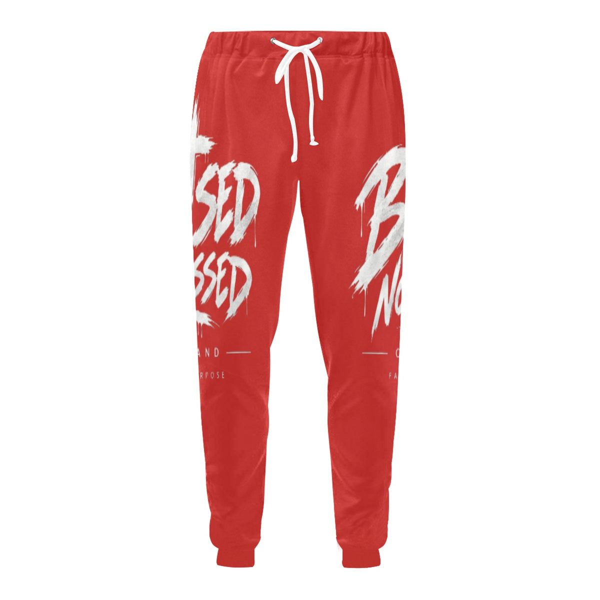 Blessed Not Stressed Relaxed-Fit Drawstring Sweatpants