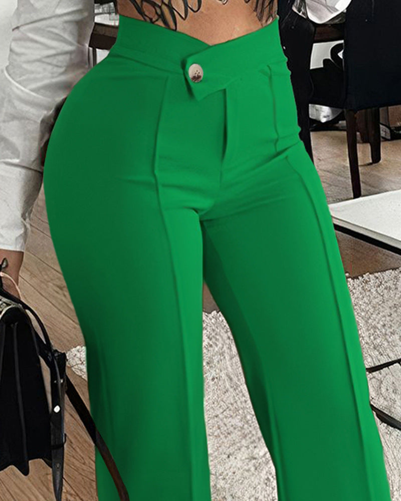 Slim Straight-leg Pants  For Womens Clothing