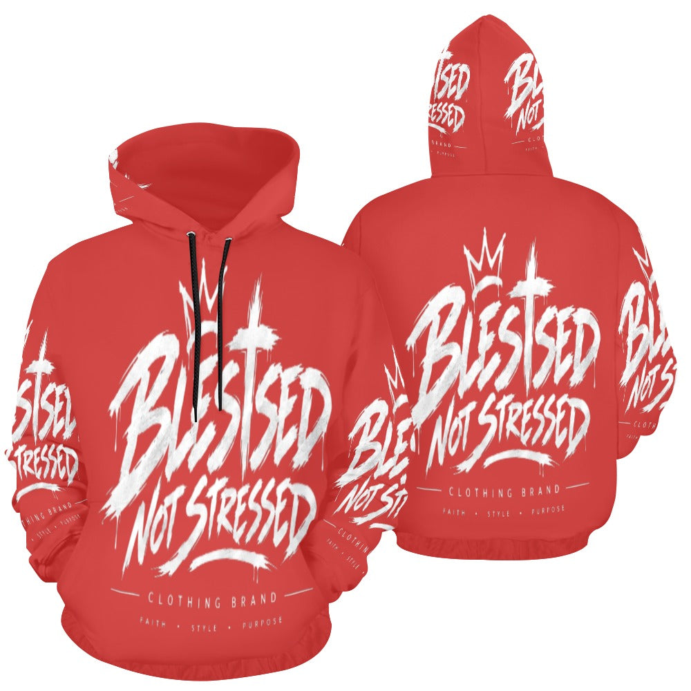 Blessed Not Stressed Women's Graphic Drawstring Hoodie