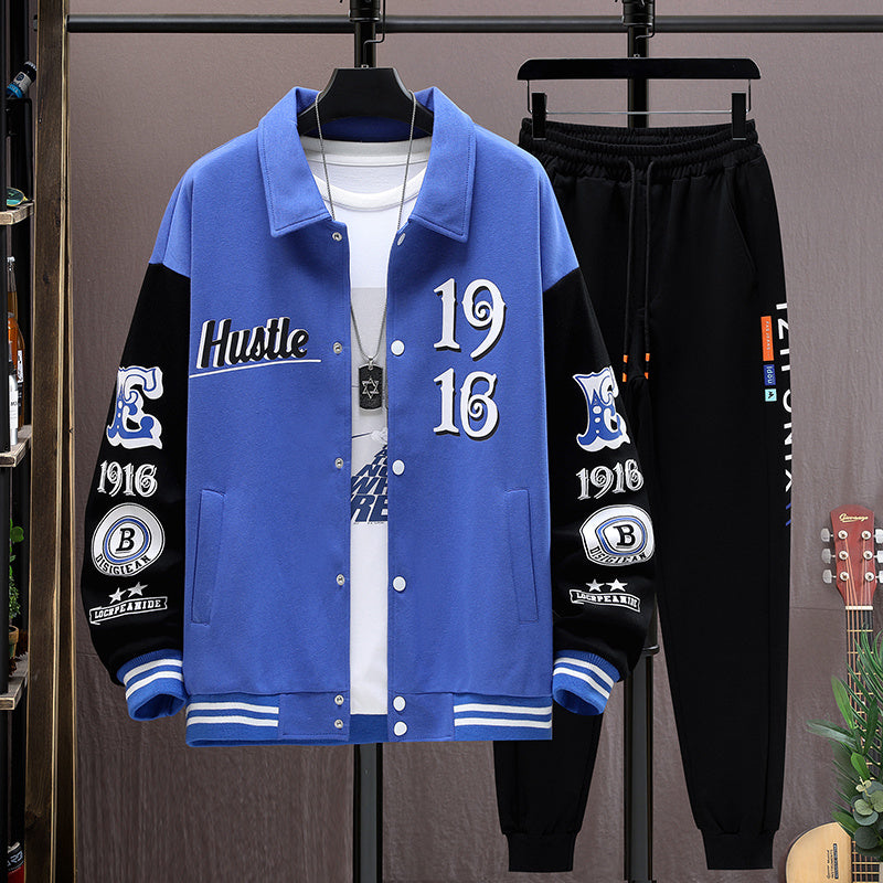 Men's Baseball Jacket Pants Set