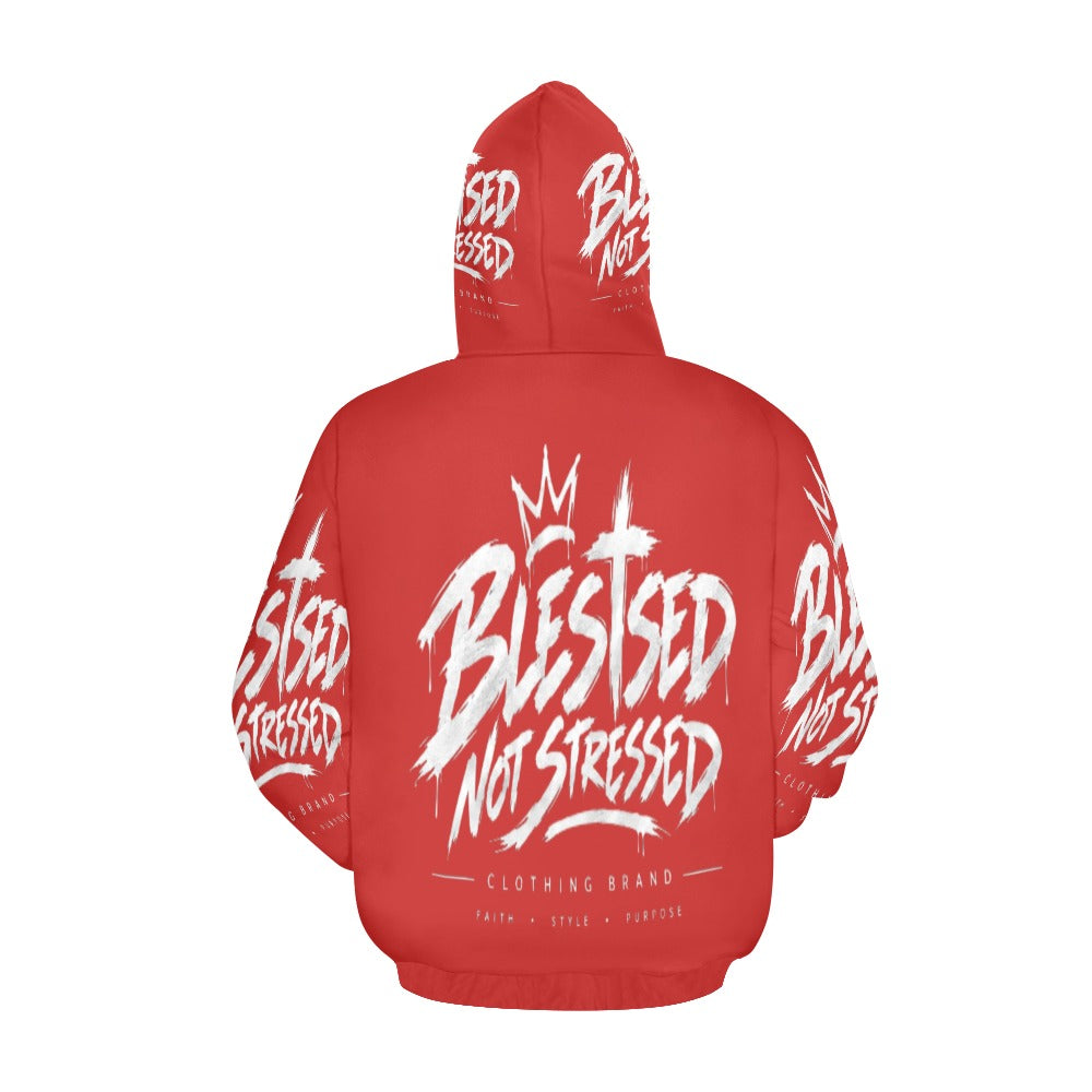Blessed Not Stressed Women's Graphic Drawstring Hoodie