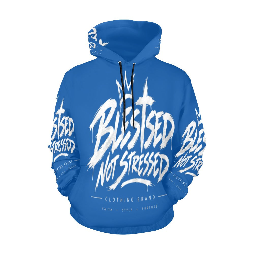 Blessed Not Stressed Women's Graphic Drawstring Hoodie