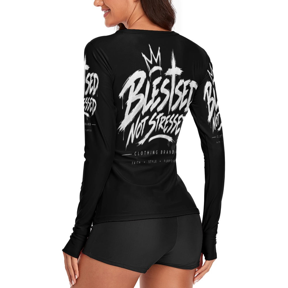 Blessed Not Stressed Women's Lightweight Long Sleeve T-Shirt