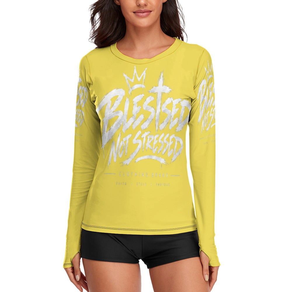 Blessed Not Stressed Women's Lightweight Long Sleeve T-Shirt
