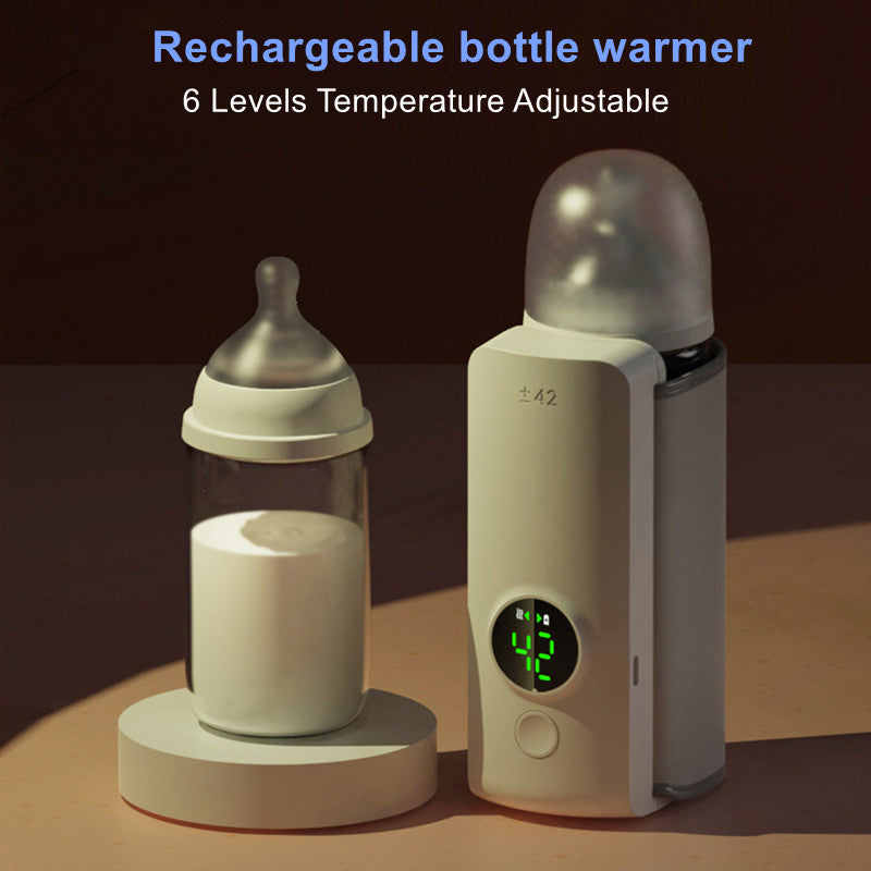 Portable Wireless Rechargeable Baby Bottle Warmer with USB Charging