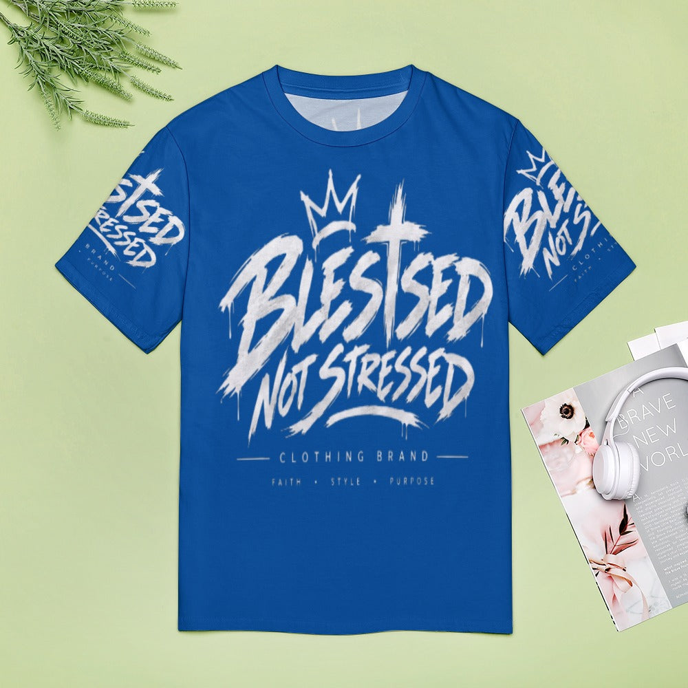 Blessed Not Stressed Women's All-Over Print T-Shirt