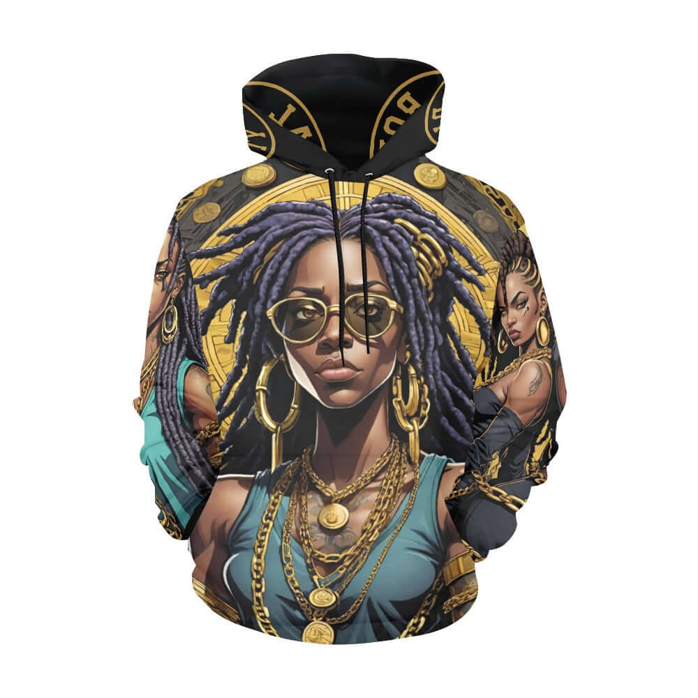 ROYAL DYNASTY 1 Women's All Over Print Hoodie (Model H13)
