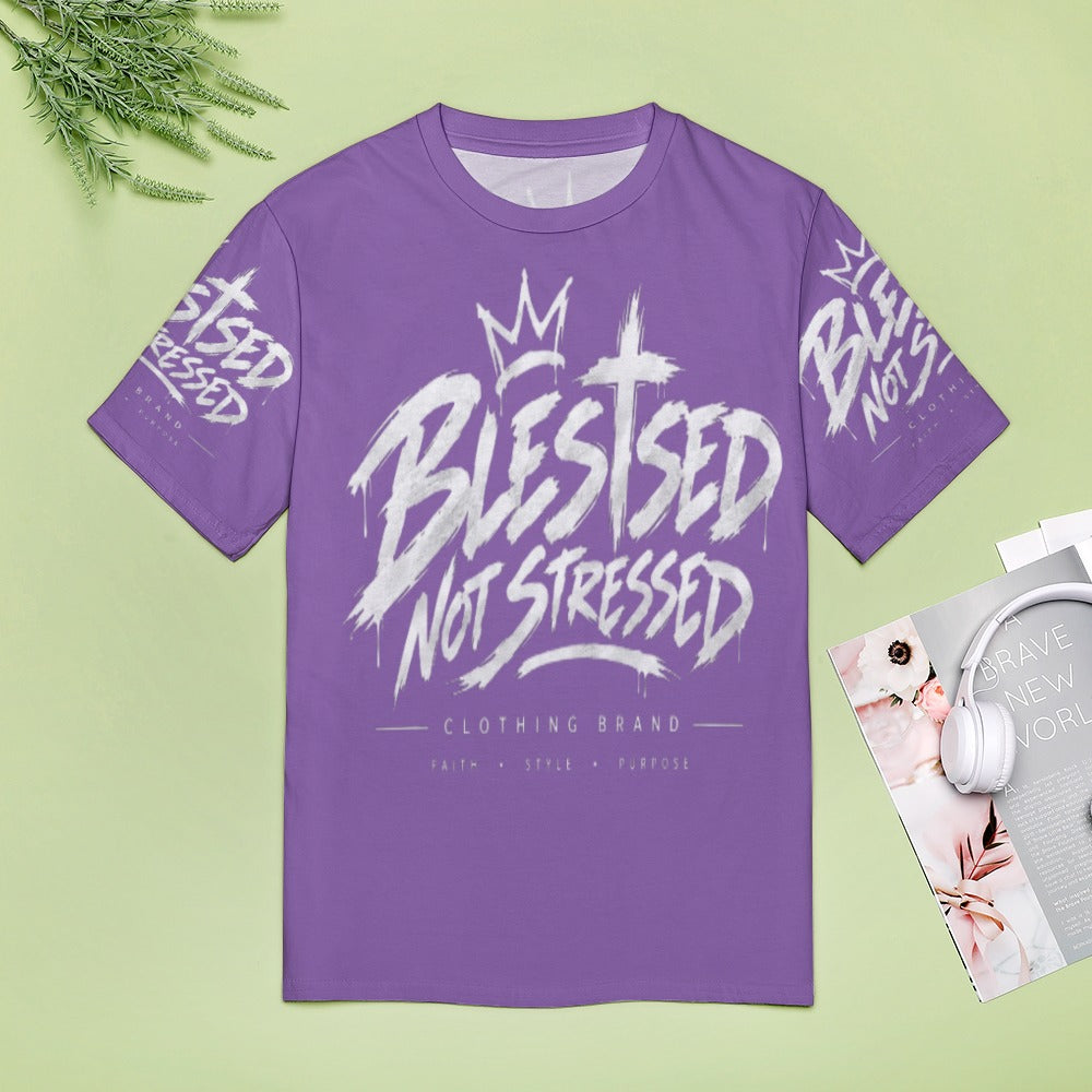 Blessed Not Stressed Women's All-Over Print T-Shirt