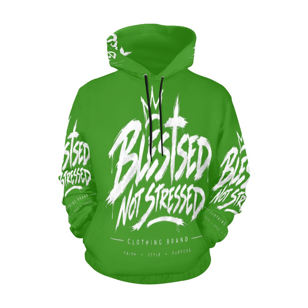 Blessed Not Stressed Women's Graphic Drawstring Hoodie